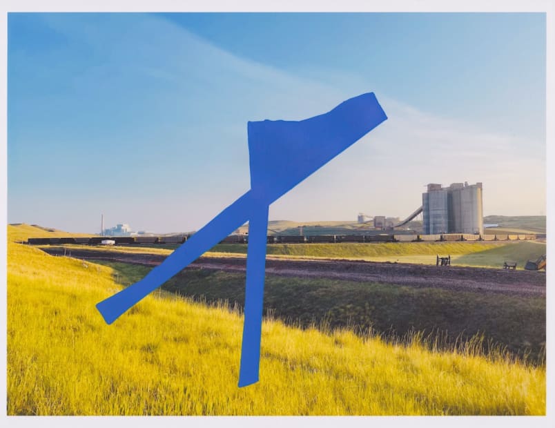Landscape Intervention: Campbell County, WY: Blue “X” #148, 2022