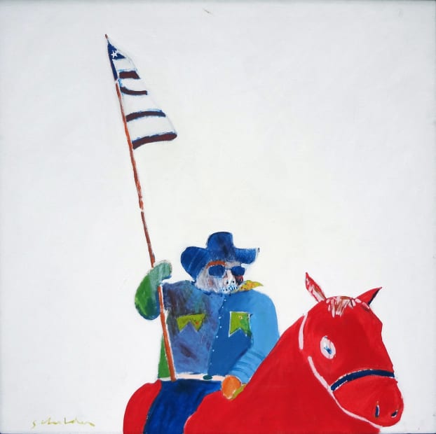 INDIAN ON RED HORSE Fritz Scholder, 1969 Private Collection