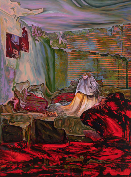 Jin Meyerson, SEANCE 5.2, oil on canvas, 148x110cm, 2022