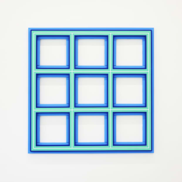 Untitled-Connection #3, acrylic and pigment on wood frame for canvas, 107x107x4.1cm, 2022