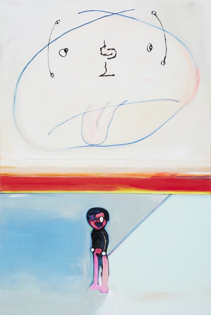 Dear (오잉 얼굴) Dear (Eh face), acrylic, spray, paint marker on canvas, 193.9x130.3cm, 2020