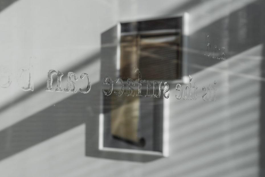 표민홍 Minhong Pyo, nothing it was about you, Acrylic varnish on window, Dimensions Variable, 2020