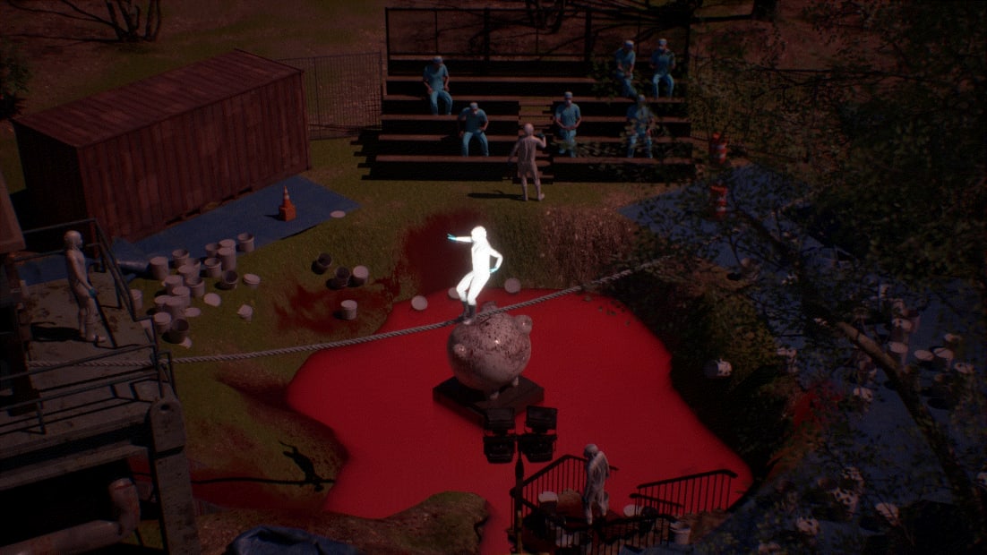 외줄타는 타이백 곡예사 프릭 Freak, a tightrope acrobat wearing Tyvek, HD video, color, sound, 30min, 2024