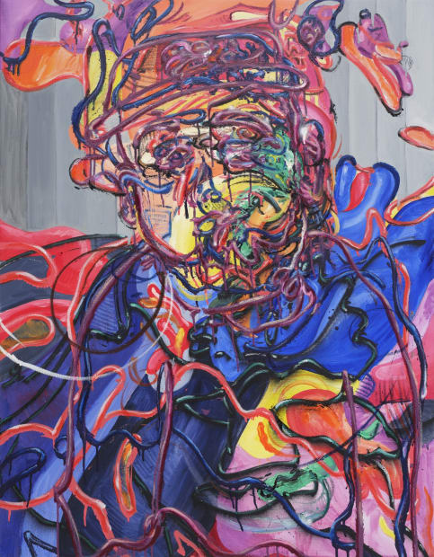 듀맥 Dumac, spray paint and oil on canvas, 116.8x91cm, 2024