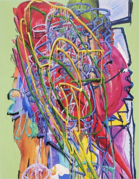 덩크 Dunk, spray paint and oil on canvas, 116.8x91cm, 2024