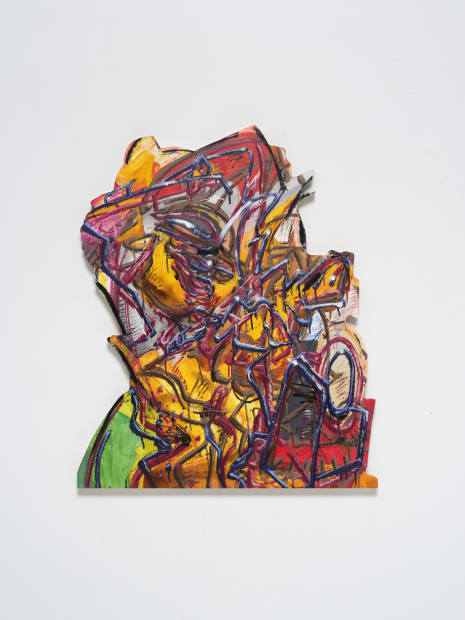 콰지모둠 Quasimodoom, spray paint and oil on wood, 88x72.7cm, 2024