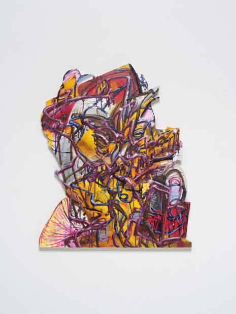 콰지모둠 Quasimodoom, spray paint and oil on wood, 88x72.7cm, 2024