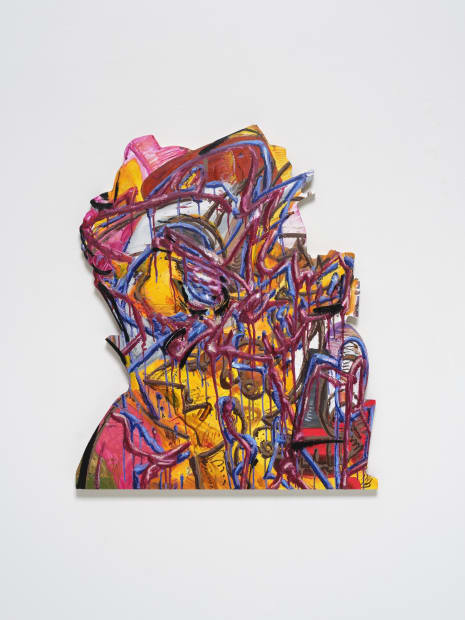 콰지모둠 Quasimodoom, spray paint and oil on wood, 88x72.7cm, 2024