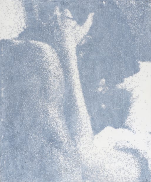 Reuben Beren James, Untitled, ink, paper and encaustic wax on 19mm wooden panel, 30 x 25 cm, 2024