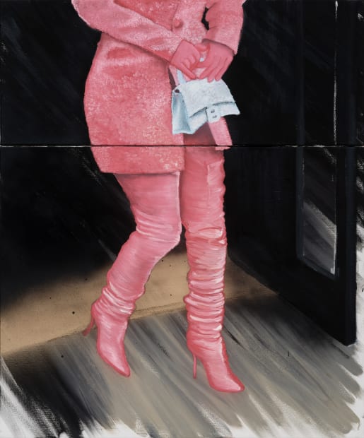 Ruby Dickson, Kim Kardashian is seen out and about in Midtown October 07 2021 New York City, oil on canvas, 120 x 100 cm, 2024