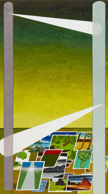 탐색과 간격 Searching in the Distance, watercolor on canvas, 180x100cm, 2020
