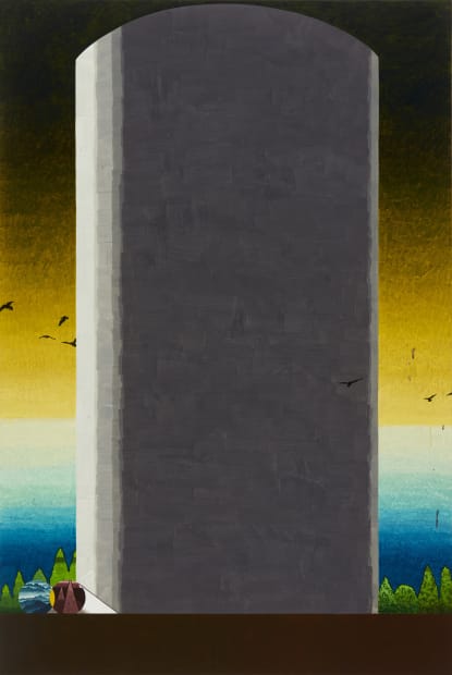낮에서 저녁 From Day to Night, watercolor on canvas, 194x130.3cm, 2020