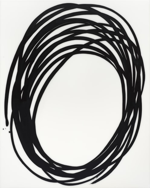 Acr ylic Medium, char coal black on c anvas, 175x140cm, 2018