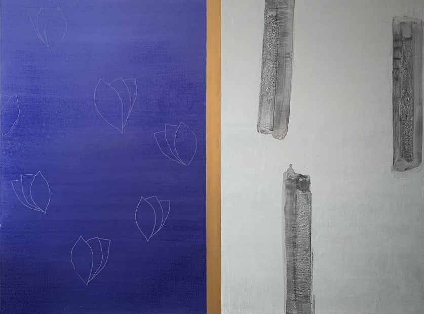 UNTITLED, mixed media on canvas, 193x259cm, 2002