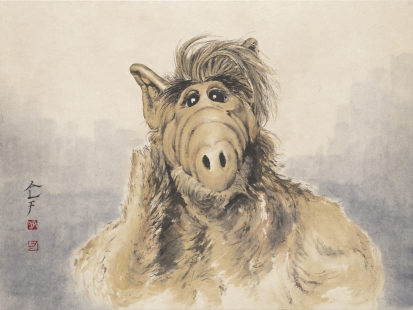 ALF, 지본수묵담채 紙本水墨淡彩 ink and color on paper, 48×64cm, 2018