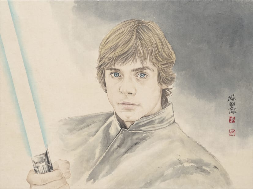 Luke Skywalker, 지본수묵담채 紙本水墨淡彩 ink and color on paper, 48×64cm, 2018