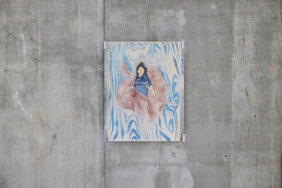 Goddess Mural (on the ceiling), 목판에 아크릴 과슈 acrylic and gouache on wood panel, 50×40cm, 2024