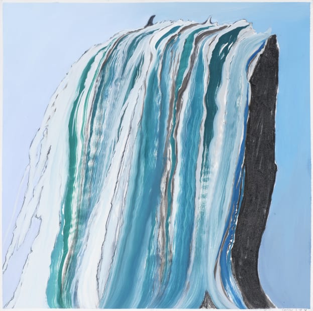 Curtains, charcoal and oil on canvas, 70 x 70 cm, 2025