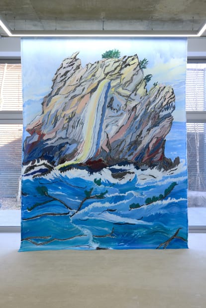 거북이 바위 Turtle Rock, charcoal and oil on canvas, 370 x 270 cm, 2025