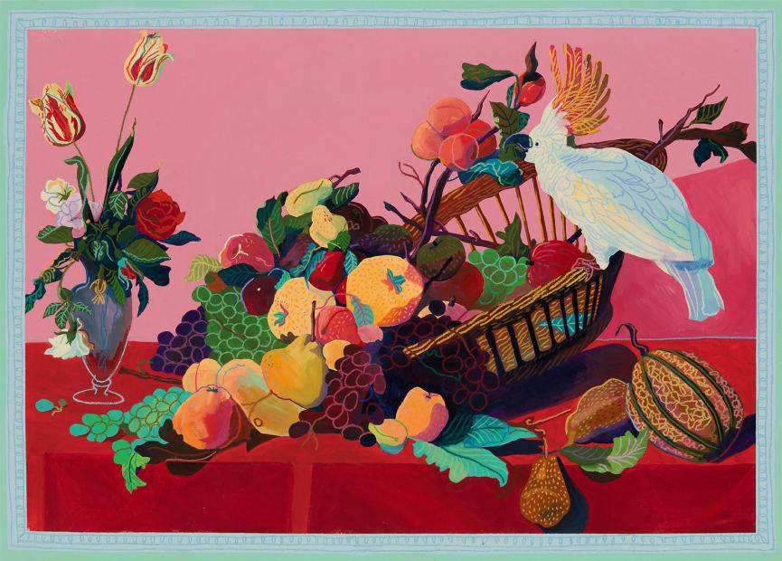 ANDY DIXON, Still Life With Parrot Painting, 2018