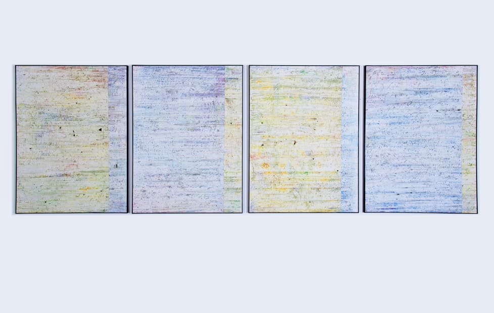 GIJS VAN LITH, Temporary is the New Forever (Swipe Painting) No. 1, 2 and 3, 2015