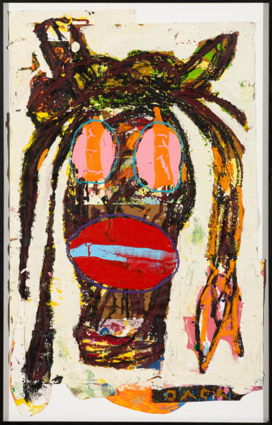 JACK KABANGU, Dark Face Painting (Through The Snow Storm), 2024