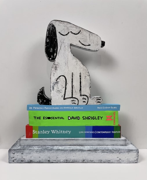 Still Life With Dog Sculpture On Art Books, 2024
