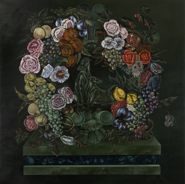SABRINA BOCKLER, Garland Of Flowers With Greyhounds, 2023