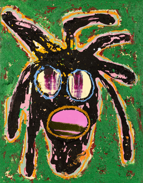 JACK KABANGU, Dark Face Painting (Young Green Boy) , 2023-2024
