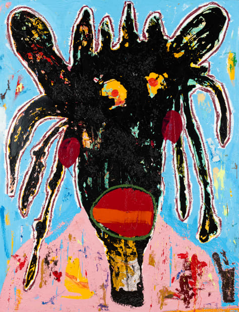JACK KABANGU, Dark Face Painting (Blue School Uniform) , 2024