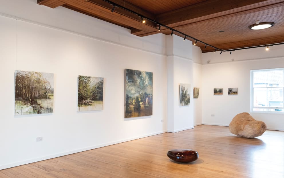 River's Edge, BallroomArts, Aldeburgh (7-19 June, 2022) The Ballroom: Paintings by Kate Giles, Sculpture by Jack Wheeler