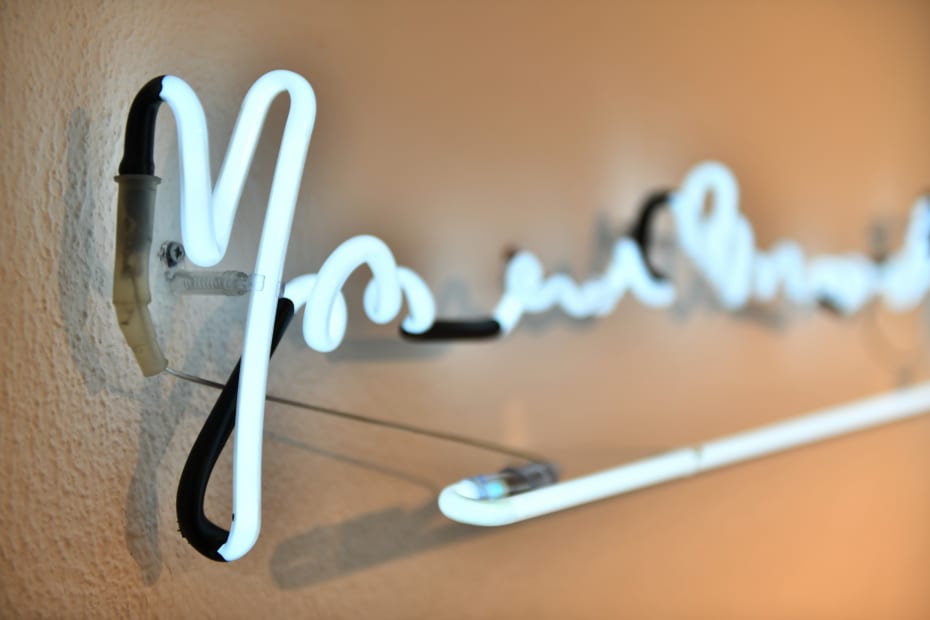 You are the light, Lamba Neon, 2019 Neon mounted directly on the wall