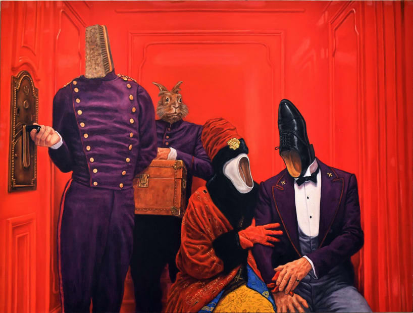 Khaldoun Hijazin Madame X and Company , 2016 Oil on canvas 107x140cm