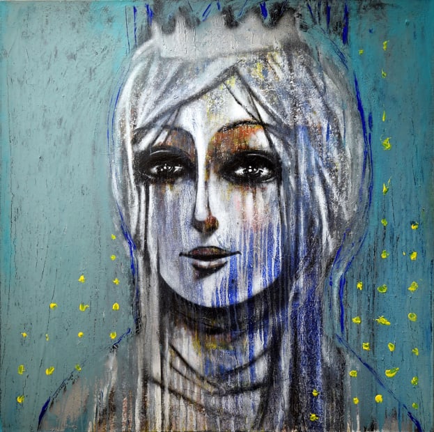 Mohannad Orabi Untitled, 2018 Mixed media on canvas 120x120cm