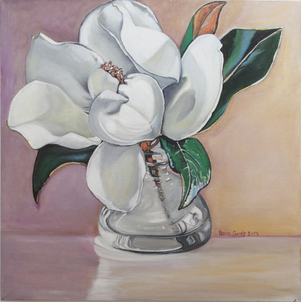 Rana Sunaij Gardenia, 2017 Oil on canvas 40x40cm