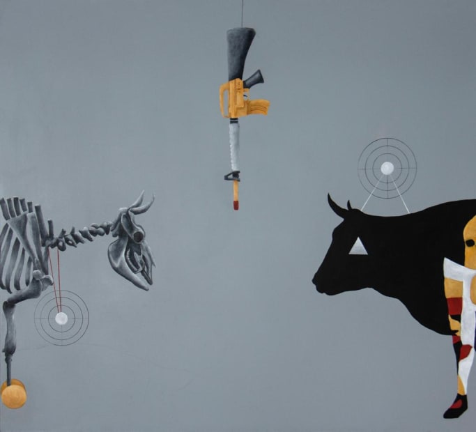 The real target, 2021, Acrylic on canvas, 140x160cm