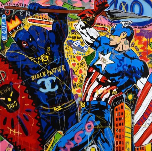 BLACK PANTHER VS CAPTAIN AMERICA from Jisbar at 5Art Gallery