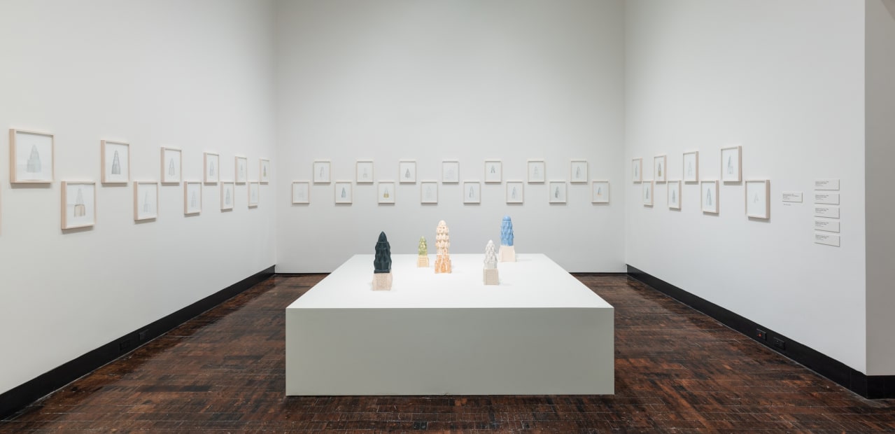 Installation view of Shahpour Pouyan: Winter in Paradise, Frist Art Museum, 2024. Image courtesy of Frist Art Museum, Nashville. Photo: John Schweikert