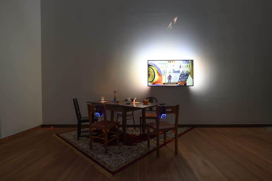 Credits: Laure Prouvost: Deep See Blue Surrounding You / Vois Ce Bleu Profond Te Fondre, Bonnefanten 2021. Photo: Peter Cox