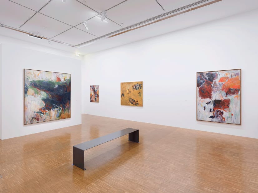 Vues de l’exposition Shirley Jaffe. Une Américaine à Paris, Centre Pompidou, Paris, Galerie du Musée et Galerie d’art graphique, Niveau 4. 20 avril - 29 août 2022 © Centre Pompidou, Helene Mauri