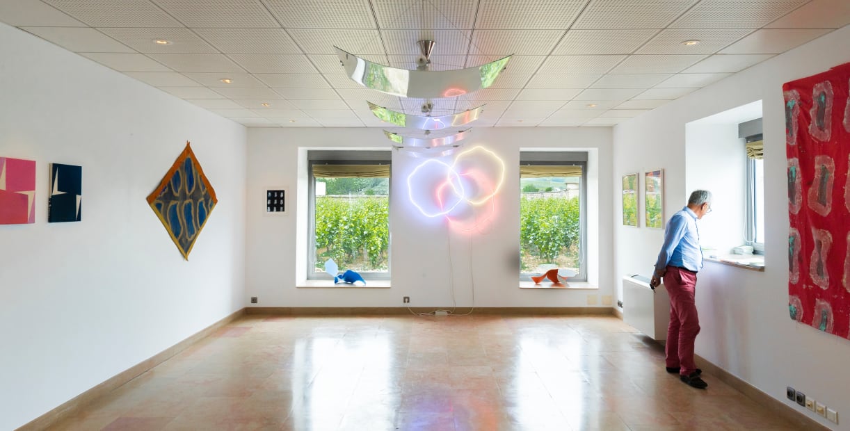 Guillaume Moschini + Claude Viallat + Frédéric Bouffandeau @ Partie de Campagne 2017 - CHassagne-Montrachet