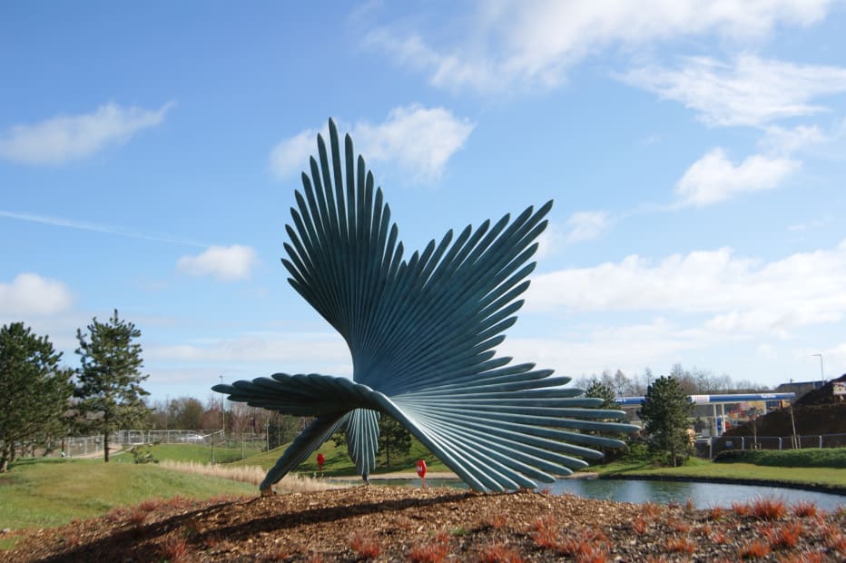 Charlotte Mayer Truning Monumental in situ at Bicester Office Park.