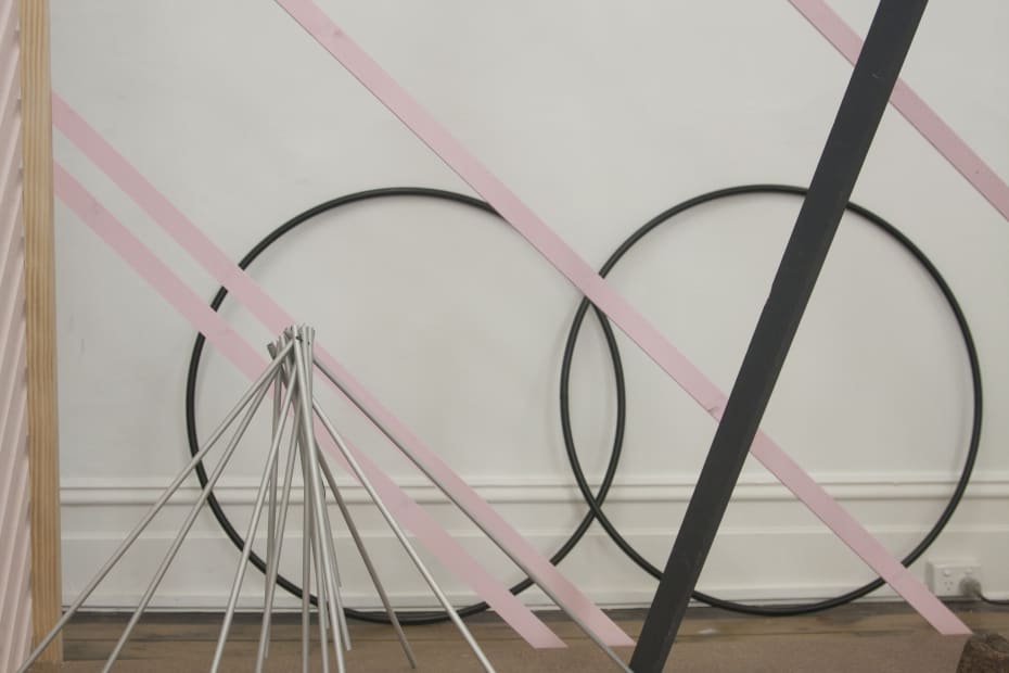 Bianca Hester, these circumstances: temporarily generating forms, improvising encounters, 2011 Installation view Photo: Kelly Schmidt