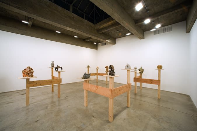 Charles Long installation view at TBG, ceramic sculptures