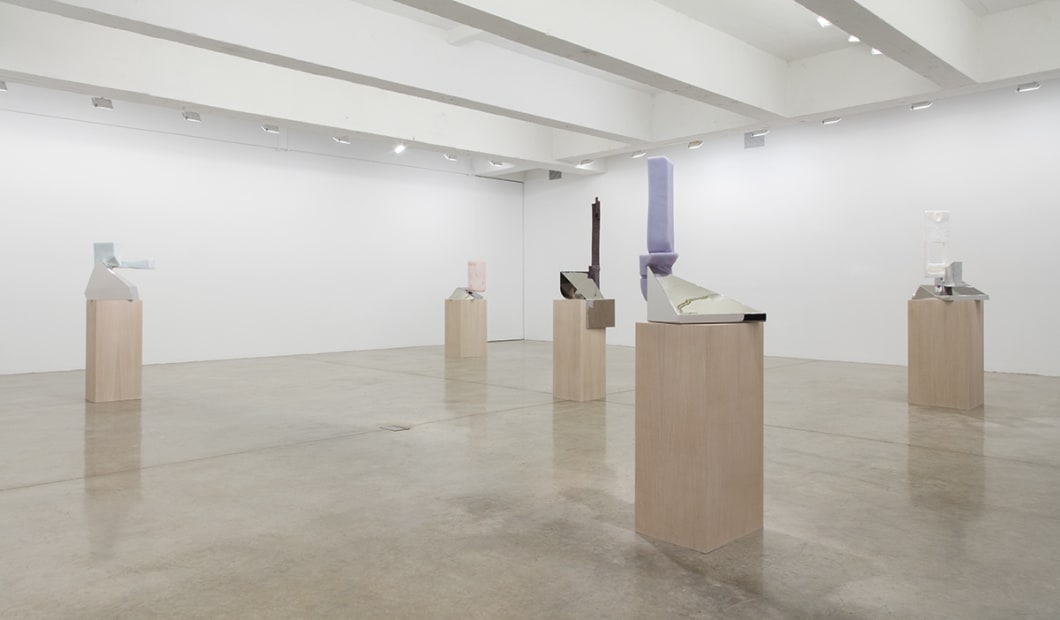 Charles Long installation view at TBG, sculptures on pedestals