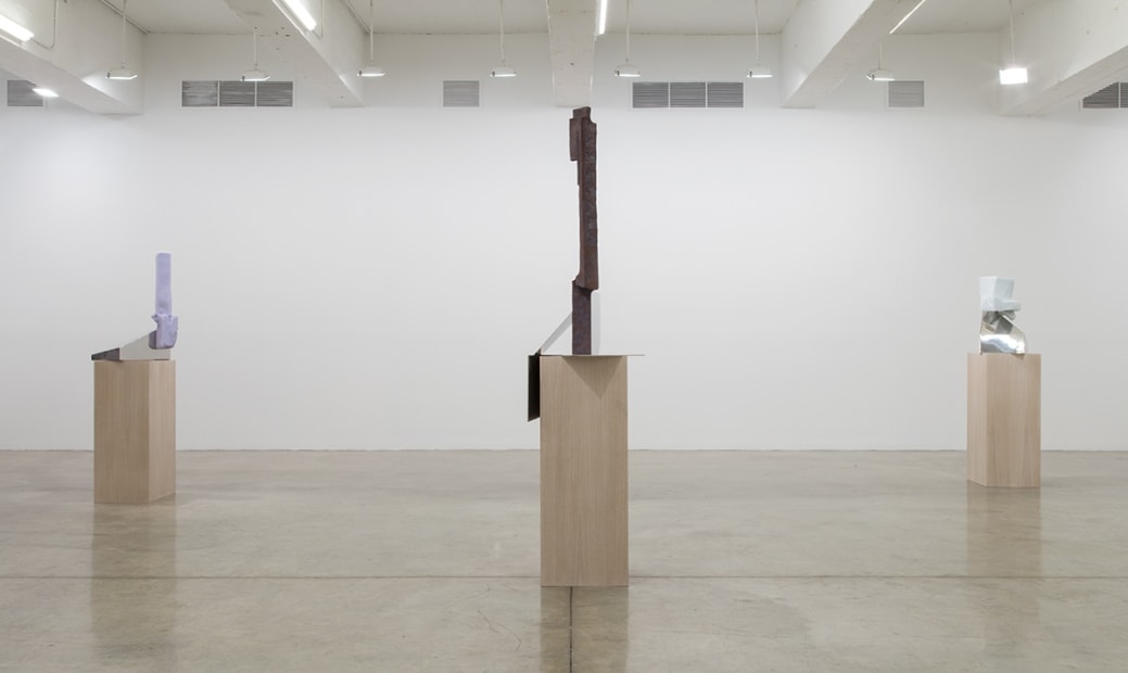 Charles Long installation view at TBG, sculptures on pedestals