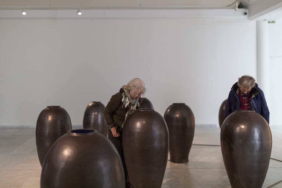 Djurberg & Berg sculpture installation of pots