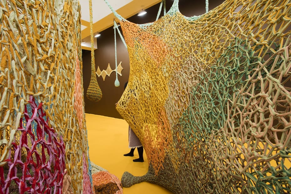 Crochet installation at TBG