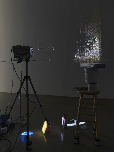 Sarah Sze, installation view of video projections