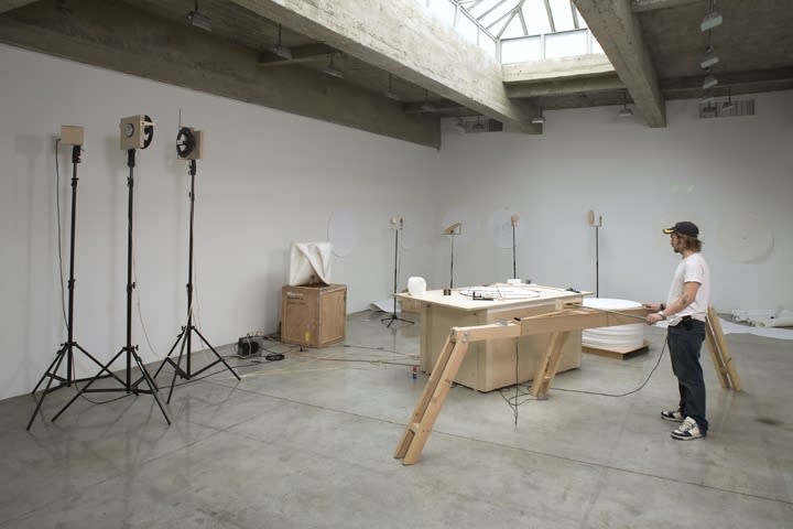 installation view of Eliasson interactive sculpture